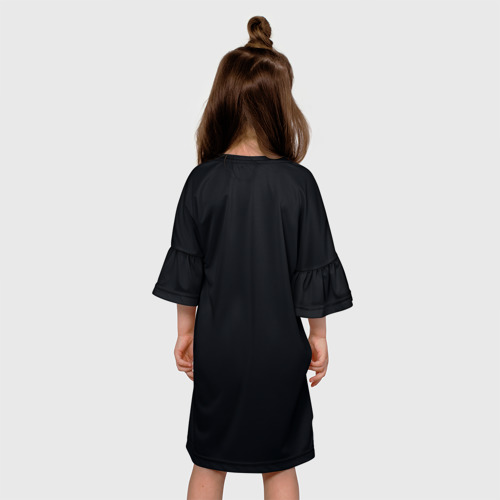 Детское платье 3D с принтом Мейн-кун 5, вид сзади #2