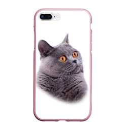 Чехол для iPhone 7Plus/8 Plus матовый Британец кот удивленно смотрит
