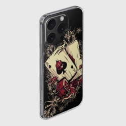 Чехол для iPhone 16 Pro силиконовый с защитой камеры Карты дьявола - фото 2