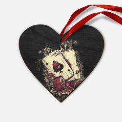 Деревянная игрушка Сердце Карты дьявола