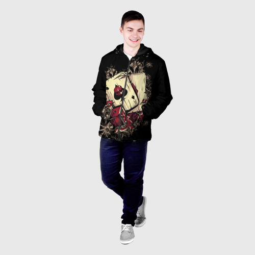 Мужская куртка 3D с принтом Карты дьявола, фото на моделе #1