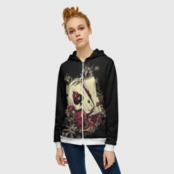 Женская толстовка 3D на молнии Карты дьявола - фото 2