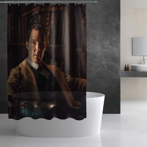 Штора 3D для ванной Шерлок - фото 2