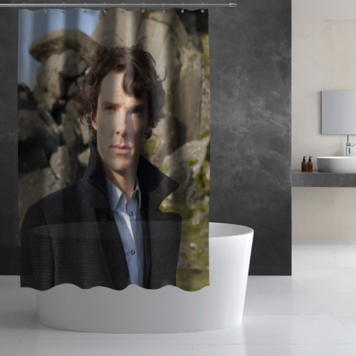 Штора 3D для ванной Холмс - фото 2