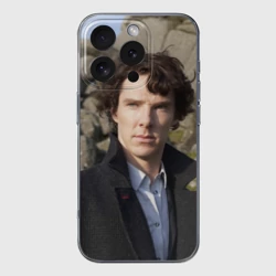 Чехол для iPhone 16 Pro Max силиконовый с защитой камеры Холмс