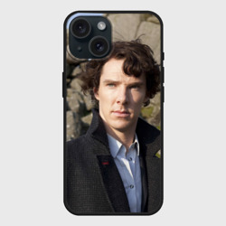 Чехол силиконовый для Apple iPhone 15 матовый Холмс