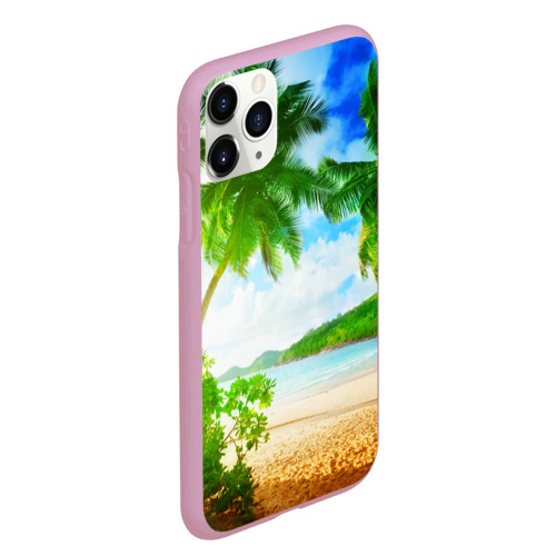 Чехол для iPhone 11 Pro Max матовый Тропики, цвет розовый - фото 3