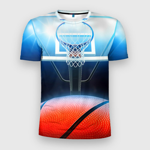 Мужская футболка 3D Slim Баскетбол, цвет 3D печать