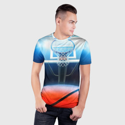Мужская футболка 3D Slim Баскетбол - фото 2