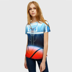 Женская футболка 3D Баскетбол - фото 2
