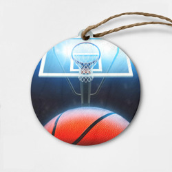 Деревянная игрушка круг Баскетбол