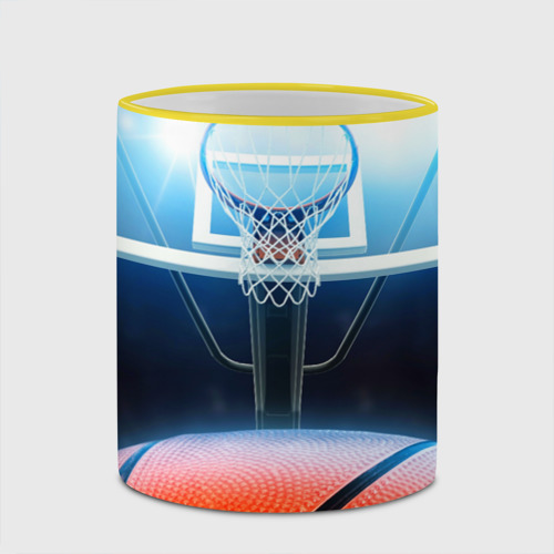 Кружка с полной запечаткой Баскетбол, цвет Кант желтый - фото 3