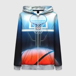 Женская толстовка 3D на молнии Баскетбол