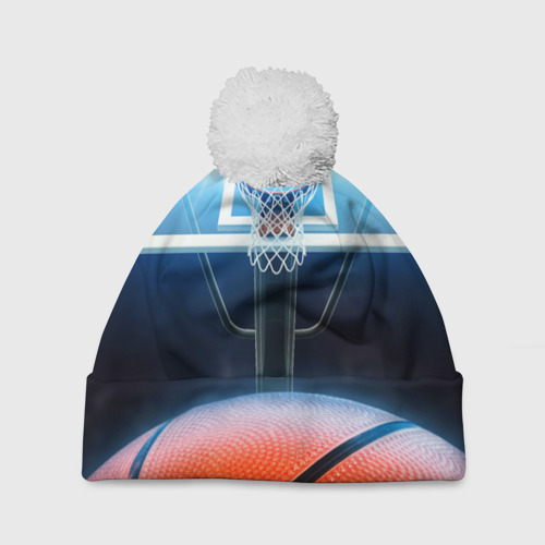 Шапка 3D c помпоном Баскетбол, цвет 3D печать