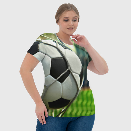 Женская футболка 3D Футбол, цвет 3D печать - фото 6