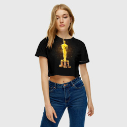 Женская футболка Crop-top 3D Оскар - фото 2