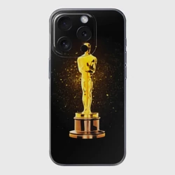 Чехол для iPhone 15 Pro силиконовый с защитой камеры Оскар статуэтка