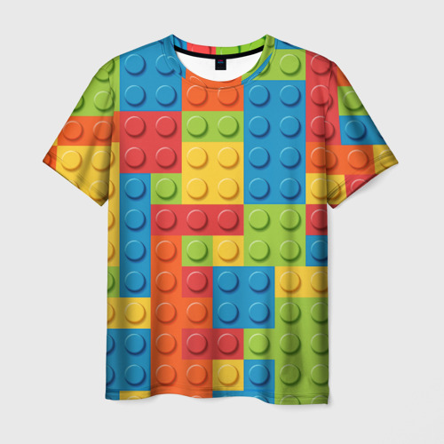 Мужская футболка с принтом Лего, вид спереди №1