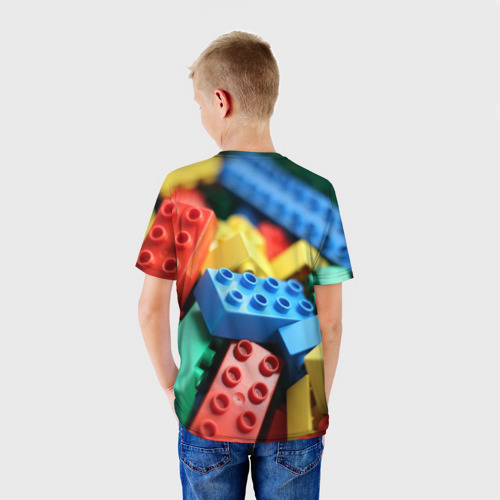 Детская футболка 3D с принтом Лего, вид сзади #2