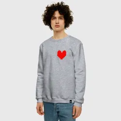 Мужской свитшот хлопок Undertale Heart - фото 2