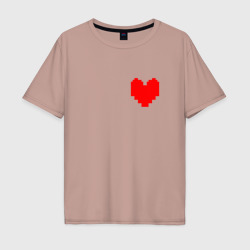 Мужская футболка хлопок Oversize Undertale Heart