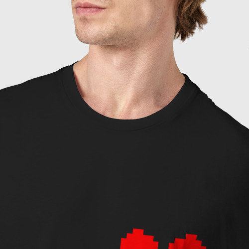 Мужская футболка хлопок Undertale Heart, цвет черный - фото 6