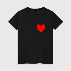 Женская футболка хлопок Undertale Heart