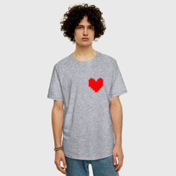 Мужская футболка хлопок Oversize Undertale Heart - фото 2
