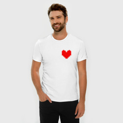 Мужская футболка хлопок Slim Undertale Heart - фото 2
