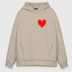 Мужское худи Oversize хлопок Undertale Heart