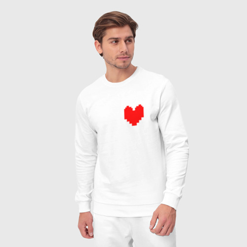 Мужской костюм хлопок Undertale Heart, цвет белый - фото 5