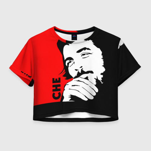 Женская футболка Crop-top 3D Че Гевара