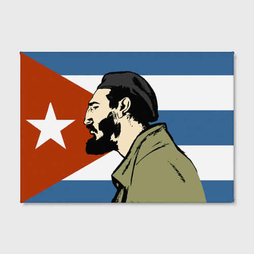 Холст прямоугольный Patria - Fidel Castro, цвет 3D печать - фото 2