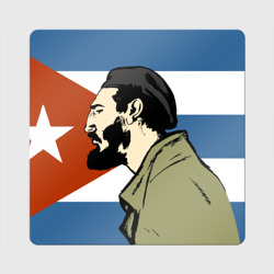 Магнит виниловый Квадрат Patria - Fidel Castro