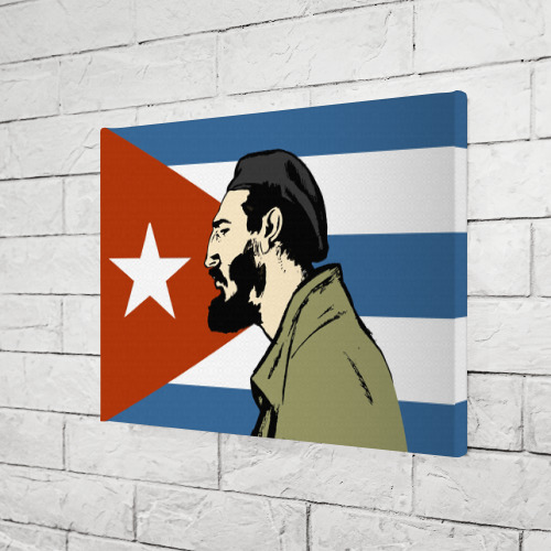 Холст прямоугольный Patria - Fidel Castro, цвет 3D печать - фото 3