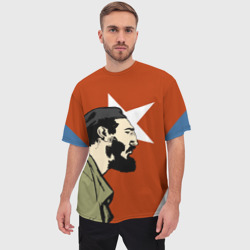 Мужская футболка oversize 3D Куба - Фидель - фото 2