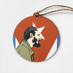 Деревянная игрушка круг Куба - Фидель