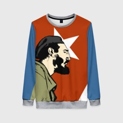 Женский свитшот 3D Куба - Фидель