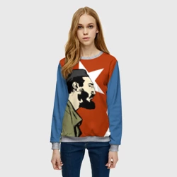 Женский свитшот 3D Куба - Фидель - фото 2