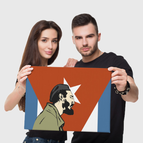 Холст прямоугольный Куба - Фидель, цвет 3D печать - фото 5