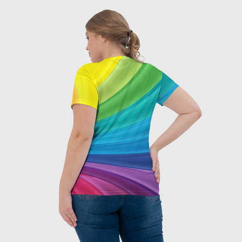 Женская футболка 3D Радуга, цвет 3D печать - фото 7