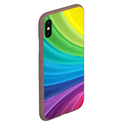 Чехол для iPhone XS Max матовый Радуга - фото 2