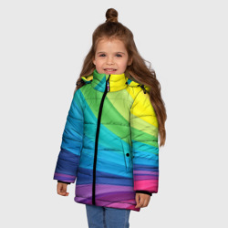 Зимняя куртка для девочек 3D Радуга - фото 2