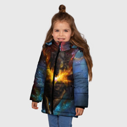 Зимняя куртка для девочек 3D Космоволк - фото 2