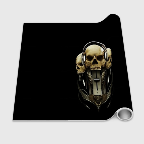 Бумага для упаковки 3D DJ череп - фото 2