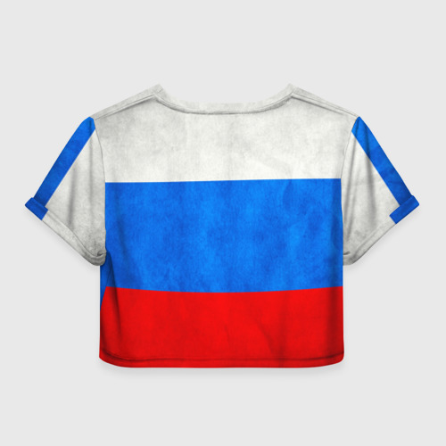 Женская футболка Crop-top 3D Russia (from 196), цвет 3D печать - фото 2