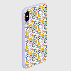 Чехол для iPhone XS Max матовый Pokemon Doodle Big - фото 2