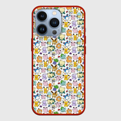 Чехол для iPhone 13 Pro Pokemon Doodle Big