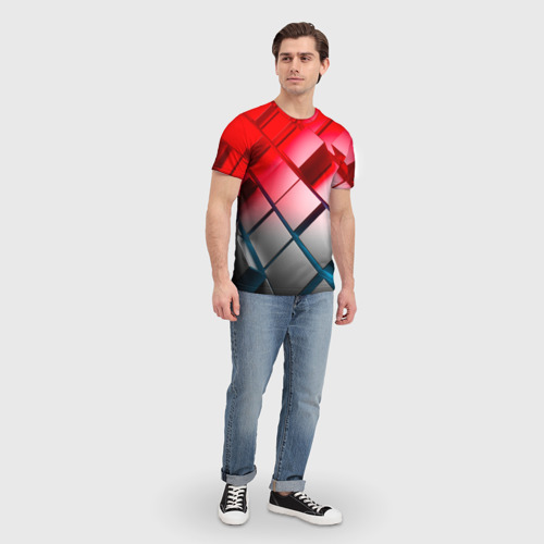 Мужская футболка 3D Текстура, цвет 3D печать - фото 5