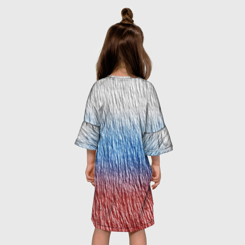 Детское платье 3D Текстура стены ,флаг, цвет 3D печать - фото 5